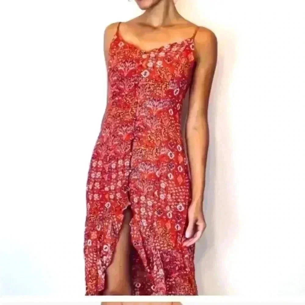 Abel the Label Maxi Dress Red XS